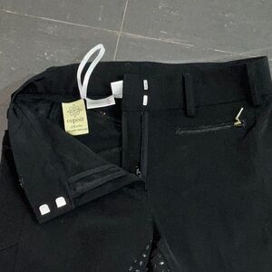 Espoir black fullseat breeches with cellphone thigh pocket